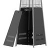 Flash Furniture Sol Patio Outdoor Heating-Black Stainless Steel Pyramid 42,000 BTU Propane Heater w/Wheels NAN-FSDC-02-BK-GG